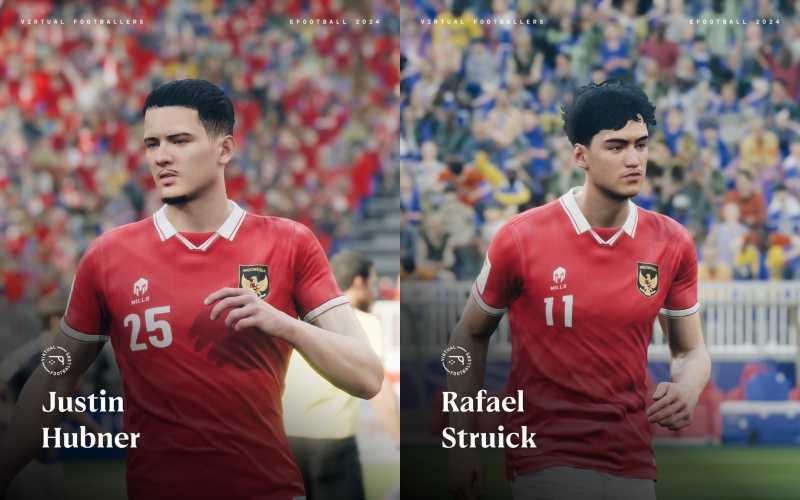 Wajah Asli Timnas Indonesia di eFootball 2024, Ada Arhan & Struick!