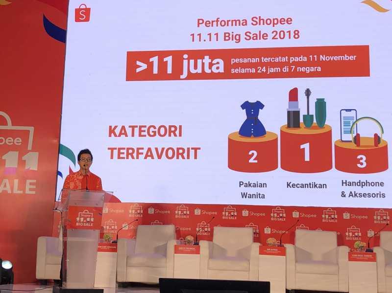 Hari Diskon Besar 11.11, Shopee Targetkan Transaksi di Atas 11 Juta Sehari