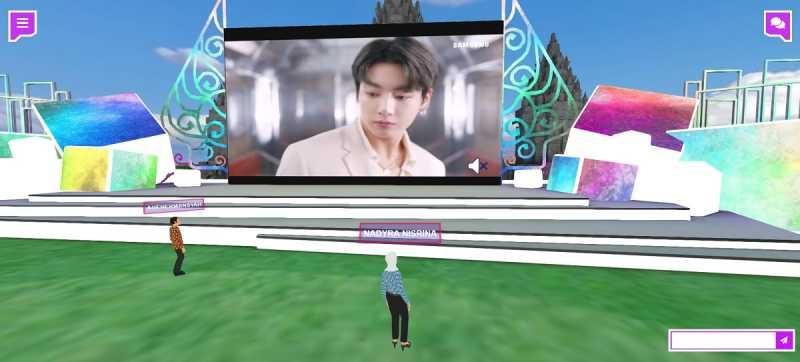 Perempuan Berkebaya Putih dan BTS di Booth Virtual Samsung, CX Summit 2021