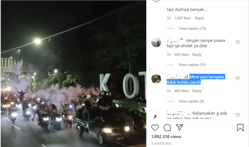 Heboh Pawai Sahur di Bekasi, Netizen: Corona Udah Ga Ada Harga Dirinya