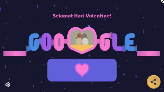 Dua Hamster <i>Bucin</i> Hiasi Google Doodle Edisi Valentine