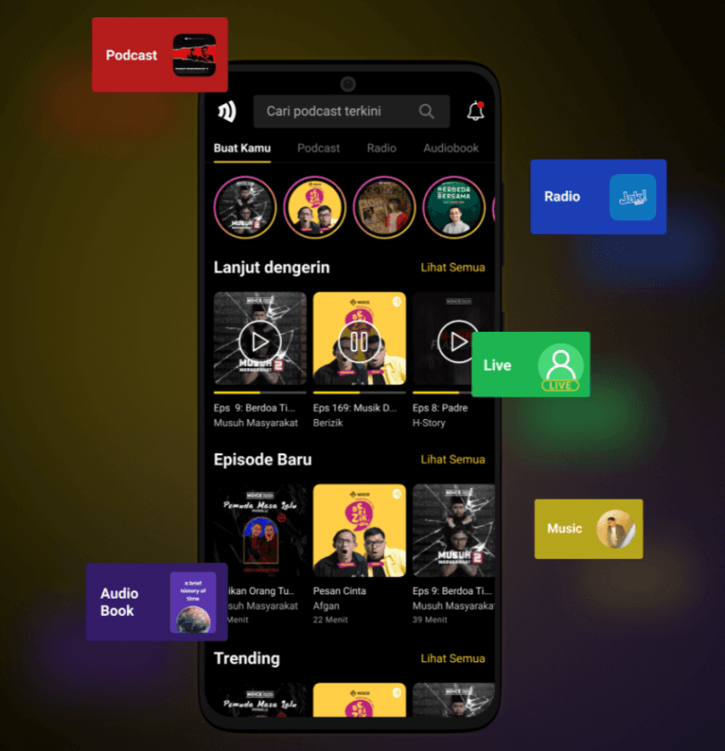 Platform Podcast Lokal NOICE Punya Fitur Mirip Clubhouse  