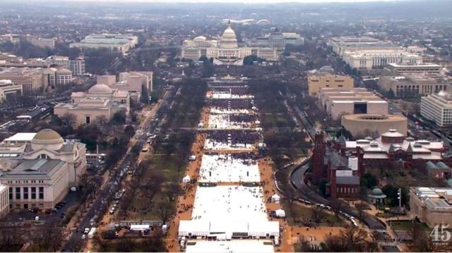 Foto Massa saat Pelantikan Trump dengan Obama, Siapa Terbanyak?